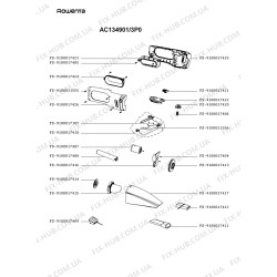 Rowenta AC1349 Süpürge Fırça Başlığı FS-9100017412