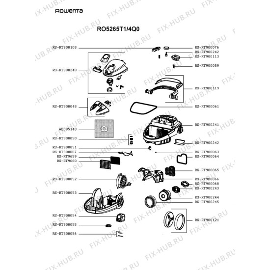 Rowenta RO5265 Elektronik Kart RS-RT900242