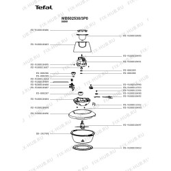 Tefal MB502530 Doğrayıcı Besleme Kablosu Siyah FS-9100018492